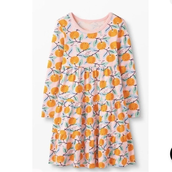 HANNA ANDERSSON TIERED TWIRLY PINK TANGERINES TWIRL POWER DRESS 140 10 - Picture 1 of 6